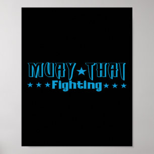 Tolles Muay Thai-Geschenk-Kickboxen Martial Artist Poster