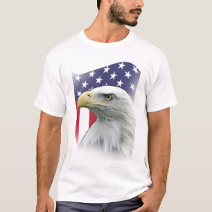 Tolles patriotisches Design Adler und Flagge T-Shirt