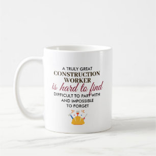 Tolles personalisiertes Geschenk für Bauarbeiter m Kaffeetasse