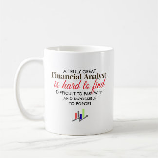 Tolles personalisiertes Geschenk für Finanzanalyst Kaffeetasse