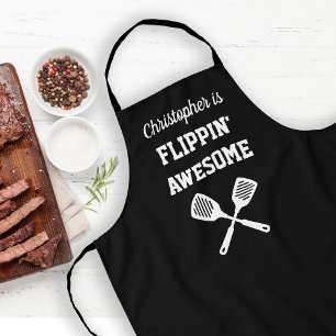 Tolles personalisiertes schwarzes Grillen Schürze