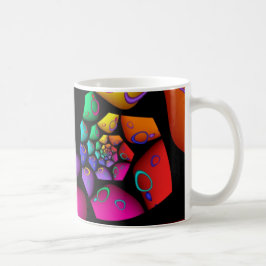 Tolles Regenbogen-Fraktal Kaffeetasse