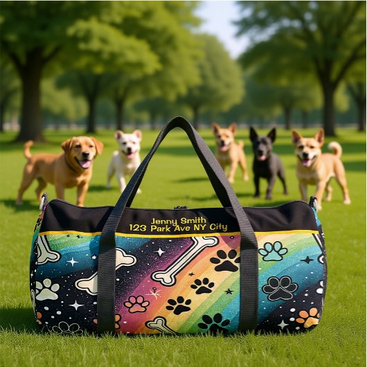 Tolles Regenbogen-Haustier-Abenteuer  Duffle Bag