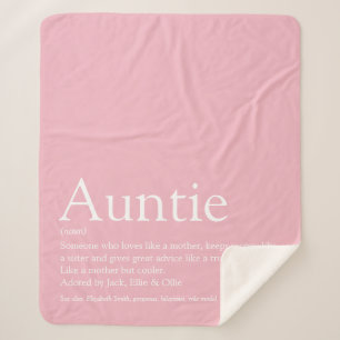 Tolles Rosa Modernes Lustiges Cool Tante Tante Zit Sherpadecke