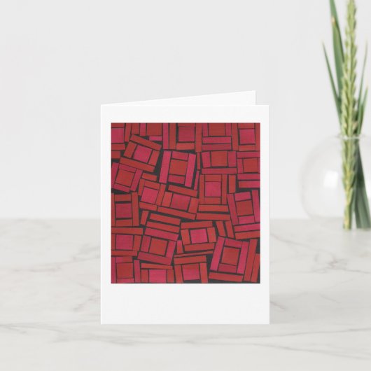 Tolles rotes abstraktes Muster Karte (Vorderseite)