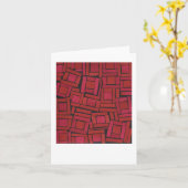 Tolles rotes abstraktes Muster Karte (Gelbe Blume)