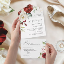 Tolles rotes weißes florales einfaches elegantes H