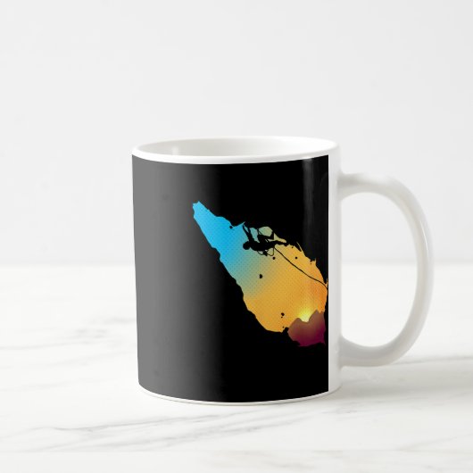 Tolles Sonnenuntergangs-Felsenklettern-Geschenk Fe Kaffeetasse (Rechts)