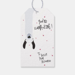 Tolles süßes „Du bist Llama-fabelhaft“ Llama-Worts Geschenkanhänger