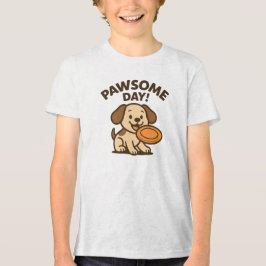 Tolles Tagesdesign mit süßem Welpen-Grafik Tri-Blend Shirt