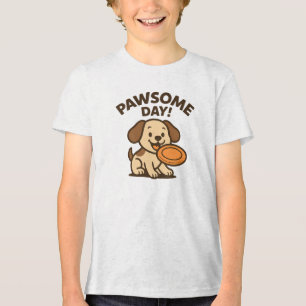 Tolles Tagesdesign mit süßem Welpen-Grafik Tri-Blend Shirt