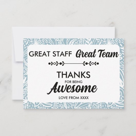 Tolles Team Tolles Personal Danke Schild | Mitarbe (Vorderseite)