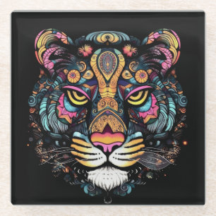 Tolles Tigerhaupt Glasuntersetzer