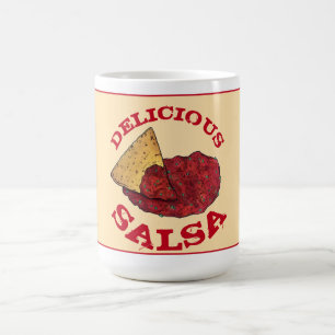 Tolles Tomato Salsa Tortilla Chips Illustration Kaffeetasse