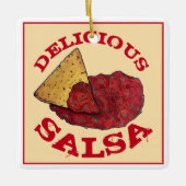 Tolles Tomato Salsa Tortilla Chips Illustration Keramikornament (Vorderseite)