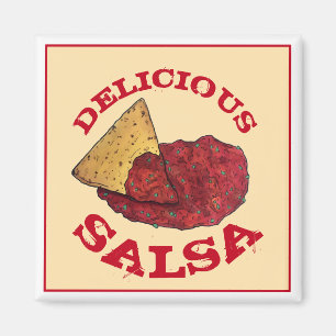 Tolles Tomato Salsa Tortilla Chips Illustration Magnet