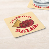 Tolles Tomato Salsa Tortilla Chips Illustration Rechteckiger Pappuntersetzer (angewinkelt)