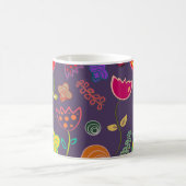 Tolles Tulpenmuster Lila Kaffeetasse (Mittel)