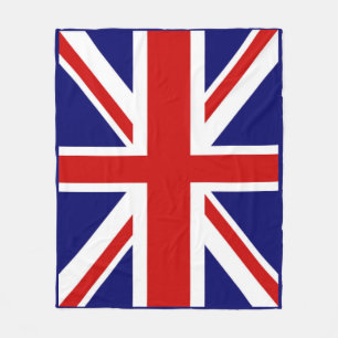 Tolles U.k-Flagge der Union Jack Blau gerahmt Fleecedecke