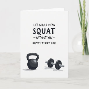 Tolles Vatertag-Kettlebell-Geschenkkarte Karte