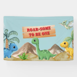 Tolles Vergnügen, Dino 1. Geburtstag Banner