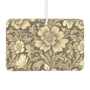 Tolles Vintage-Sepia-Blumenmuster  Autolufterfrischer