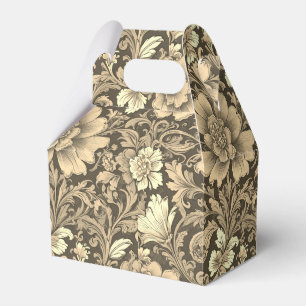 Tolles Vintage-Sepia-Blumenmuster Geschenkschachtel