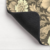 Tolles Vintage-Sepia-Blumenmuster Mousepad (Ecke)