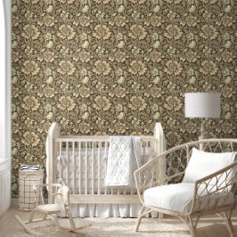 Tolles Vintage-Sepia-Blumenmuster Tapete