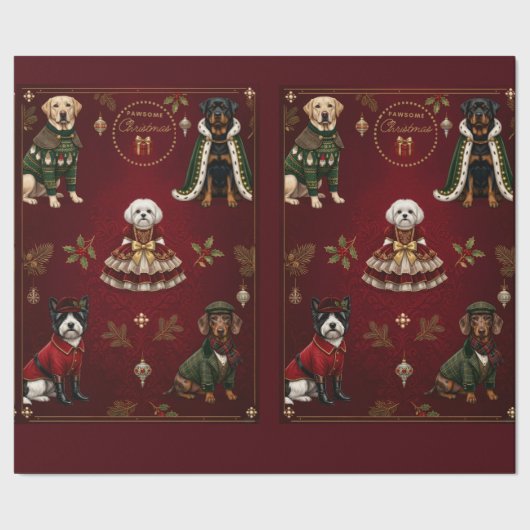 Tolles Weihnachten Matt Geschenkpapier (Saum)