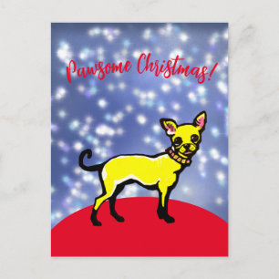 Tolles Weihnachten mit Chihuahuas! Postkarte