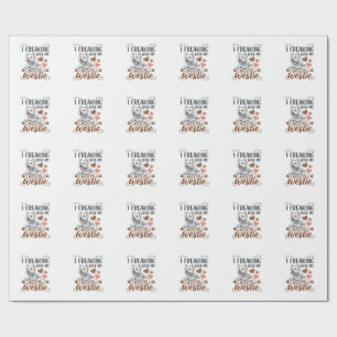 Tolles Westie-Hundeherz Pfoten_1 Geschenkpapier