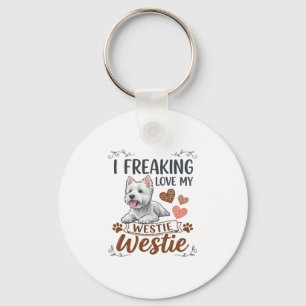 Tolles Westie-Hundeherz Pfoten_1 Schlüsselanhänger