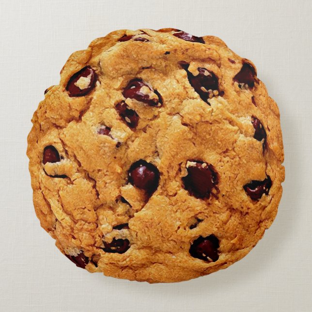 Tollhouse Cookie Rundes Kissen (Vorderseite)