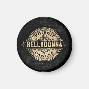 Tollkirsche Vintage Giftsticker Magnet