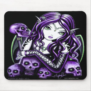 Tollkirschen-lila Schädel-Fee Mousepad