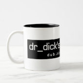 Tollpatsch-Bretterbude der dr_dicks Zweifarbige Tasse (Links)