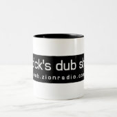 Tollpatsch-Bretterbude der dr_dicks Zweifarbige Tasse (Mittel)