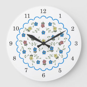 Tollpatschige Blumenwanduhr Große Wanduhr