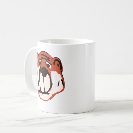 Tollpatschiger süßer Tigertasse Kaffeetasse (Vorderseite Links)