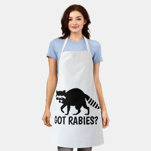 Tollwut Waschbär Schürze