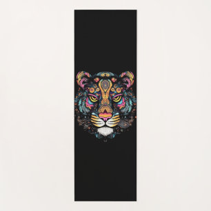 Tollwütiger Tigerkopf Yogamatte