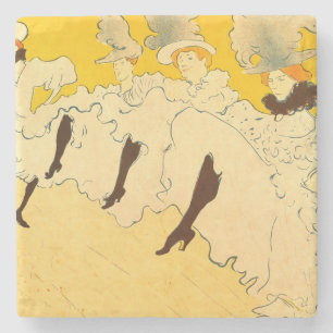 Tolouse Lautrec Dancing Girls Gelb Steinuntersetzer