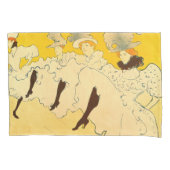 Tolouse-Lautrec Dancing Girls Yellow Poster Art Kissenbezug (Vorderseite)