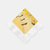 Tolouse-Lautrec-Tanz Girls Gelbes Poster Serviette (Ecke)