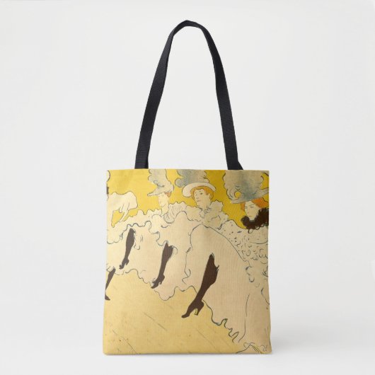 Tolouse-Lautrec-Tanz Girls Gelbes Poster Tasche (Vorderseite)