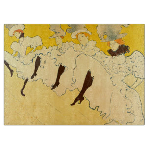 Tolouse-Lautrec Tanzende Mädchen Gelbes Poster Art Schneidebrett