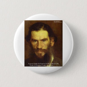 Tolstoi "Ändere dich selbst" Weisheitszitat Gesche Button