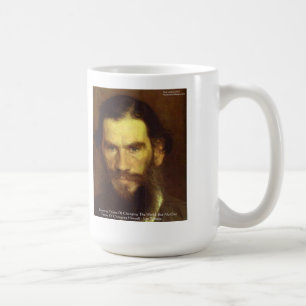 Tolstoi "Ändern Sie sich selbst" Weisheit Zitat Ge Kaffeetasse