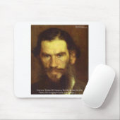 Tolstoi "Ändern Sie sich selbst" Weisheit Zitat Ge Mousepad (Mit Mouse)